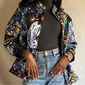 Vibrant Multicolor Women's quilted Jacket